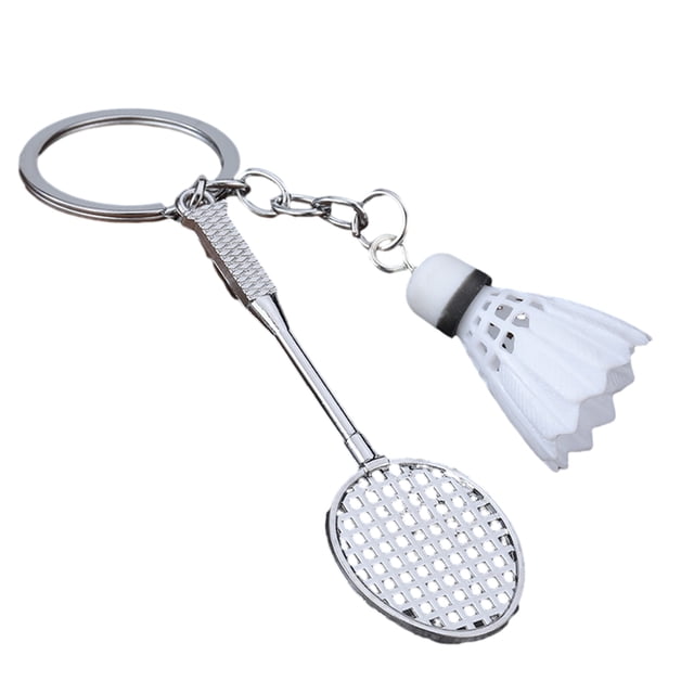 Keychain Pendant Simulated Badminton Racket Charm Mini Key Chain Zinc Alloy Pendant Personalized Bag Accessories