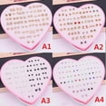 thumbnail image 3 of 36 Pairs/Box Ears Studs Set Multi-Color Crystal Cartoon Hypoallergenic Plastic Earrings Set for Kids Women Girl Daughter Teen Girls Gifts Jewelry, 3 of 5