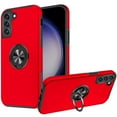 thumbnail image 2 of For Samsung Galaxy S23 FE /Fan Edition Hybrid Rotatable Metal Invisible Ring Stand Holder Fit Magnetic Car Mount Slim Cover ,Xpm Phone Case [ Red ], 2 of 8