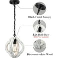 thumbnail image 7 of Modern Farmhouse Pendant Light Distressed White Wooden Chandelier 1-Light, 7 of 7