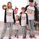 thumbnail image 3 of Pijamas familiares navideños a juego, conjuntos de pijamas a cuadros blancos y negros para mascotas, Navidad en julio, 3 of 4