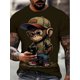 thumbnail image 1 of 3D Graphic Tee - Casual & Sporty Short Sleeve T-Shirt for Big and Tall, Comfortable Cotton Blend, Machine Washable, Summer, Novelty Print, Casual Sporty Tee, Summer Gifts, 1 of 6