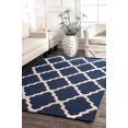 thumbnail image 4 of nuLOOM Marrakech Trellis Wool Runner Rug, 2' 6" x 12', Navy, 4 of 4
