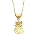 thumbnail image 1 of Delight Jewelry Goldtone Large Rose Outline Gold tone Heart Necklace, 1 of 4