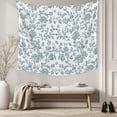 thumbnail image 5 of Teal Blue Green Tapestry for Bedroom Wall Hanging Tapestry, Vintage Farmhouse Boho Flower Leaf Ceiling Backdrop Tapestries Poster Blanket Wall Decor for Teens Room Living Room Dorm 59" x 90", 5 of 8