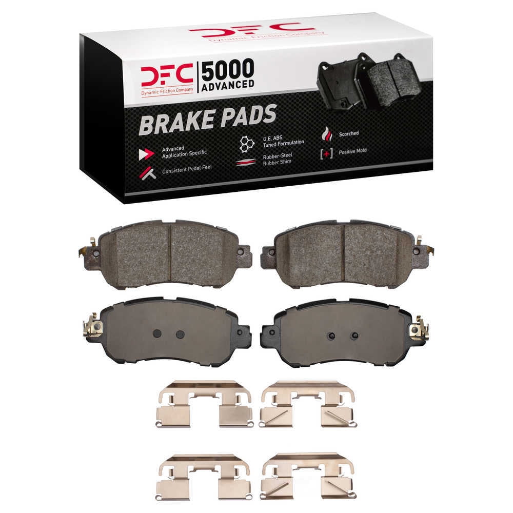 Dynamic Friction Company 1551-2038-01 DFC 5000 Advanced Brake Pads - Ceramic and Hardware Kit - OE