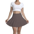 thumbnail image 2 of Women'S High Waisted Pleated Mini Skirt A-Line Tennis & School Skirt Dark Gray S, 2 of 9