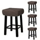 thumbnail image 1 of 4pcs Fundas para Taburetes Rectangulares, Fundas para Taburetes de Bar, Funda para Asiento de Silla de Banco de Madera Marrón Oscuro, 1 of 6