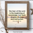 thumbnail image 2 of Proverbs 1:7 Bible Verse Wall Art – Inspirational Scripture Print – Christian Home Decor & Faith-Based Gifts, 2 of 9