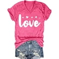 thumbnail image 1 of Liquidation à Moins de 5! Sevevn Robe Femme Couleur Unie Col en V Doublure Inférieure Manches Courtes Mode Plage Rose Vif G, 1 of 2