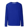 thumbnail image 5 of lcziwo Sweatshirts à Col Rond pour Femmes Automne Hiver 2024, Chemise Décontractée à Manches Longues, Haut Ample Sans Capuche, Bleu, TG, 5 of 5