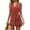 Rust Red, variant on Women Dressy Summer Outfits Wrap V Neck Blazer Vest Shorts Two Piece Sets Business Casual Outfits Khaki M