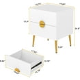 thumbnail image 7 of Tribesigns Nightstands, 2 Drawers Modern Nightstand, Bedside Tables with Gold Legs, Side Table for Bedroom, 7 of 7