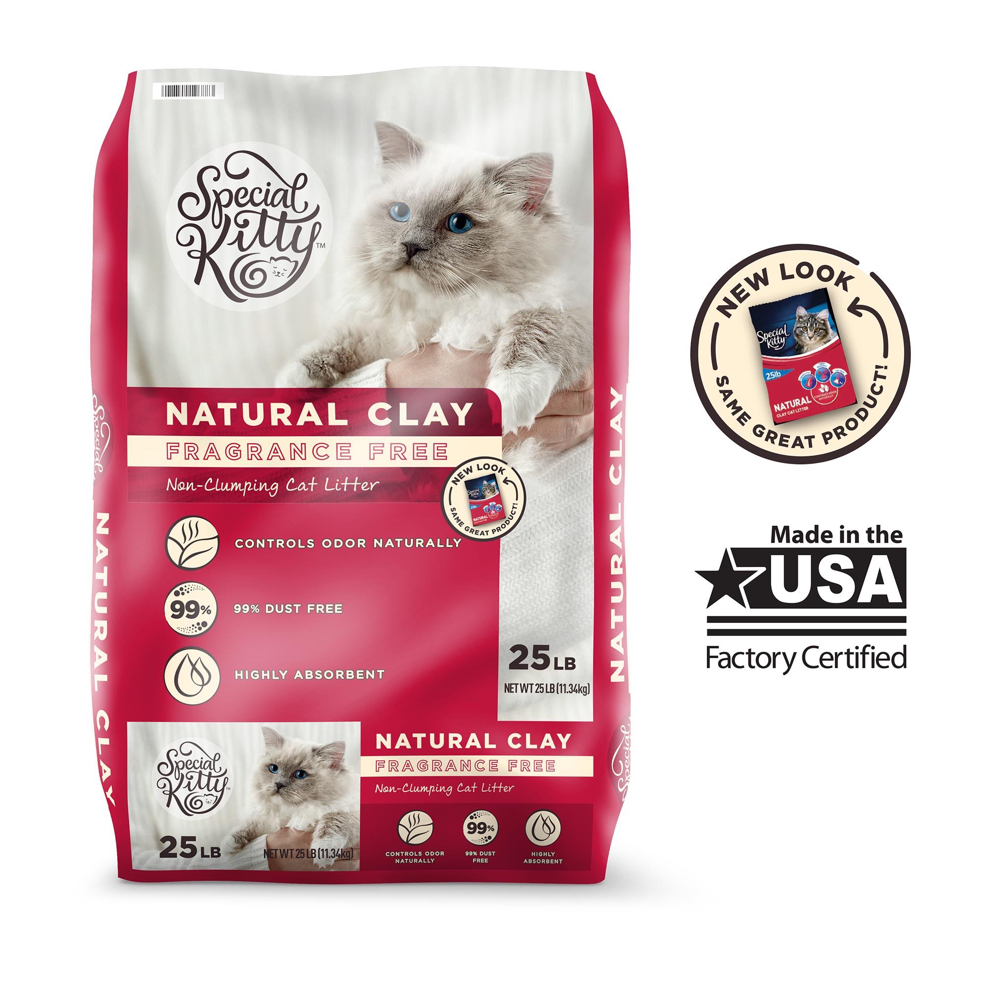 Special Kitty Fragrance Free Natural Clay Non-Clumping Cat Litter, 25 lb - image 3 of 10