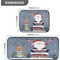 thumbnail image 2 of SKYSONIC Funny Christmas Santa Reindeer Kitchen Mats Set of 2 Xmas Winter Holiday Anti Fatigue Floor Runner Rug Non Slip Comfort Mat 19.7x27.6 Inch + 19.7x47.2 Inch, 2 of 7