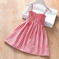 thumbnail image 6 of XUNKUSGA Newborn Infant Baby Girl Princess Dress Cotton Toddler Girl Clothes Sleeveless Cute Flower Sundress Summer Beach Dresses for Girl 2-7 Years,Red, 6 of 8