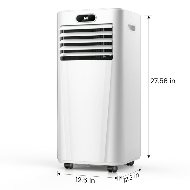 EQK 10,000 BTU Portable Air Conditioner Cools 550 Sq. Ft. with Heater,  Dehumidifier, Remote and Timer in White EAPH10RC1 - The Home Depot