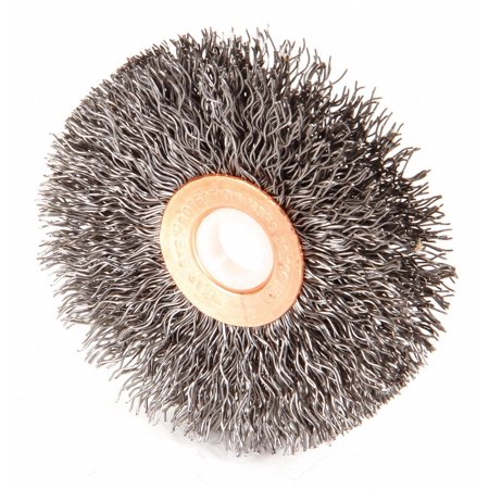 UPC: 0012382155230 | Weiler Crimped Wire Wheel Brush Arbor 2-1/2 In. 90854