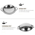 thumbnail image 2 of FOMIYES Lightweight Stainless Steel Stock Pot for Kitchen Cooking and Outdoor Use, Ideal for Soups, Stews, and More, 2 of 8