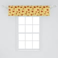 thumbnail image 2 of Ambesonne Poppy Flower Valance Pack of 2, Lines with Dots Floral, 54"X12", Multicolor, 2 of 4