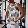 thumbnail image 5 of Salouo Cats Group for Men's Tank Tops,Sleeveless Muscle Shirts for Men Quick Dry Workout Tank Top Gym Muscle Tee Fitness Bodybuilding Sleeveless T Shirt-Large, 5 of 7