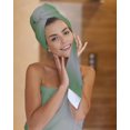 thumbnail image 7 of Green Grey Ombre Towel Set of 3, Soft Microfiber Bath Towels, Hand Towel, Washcloths, Modern Gradient Abstract Art Quick-Dry Absorbent Towels for Bathroom Kitchen Hotel Beach Gym Spa, 7 of 7