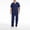 Navy, variant on Scrubs for Men Set V-Neck Top & Straight Leg Pants Elastic Drawstring Waist Water-Resistant Uniforms, XL