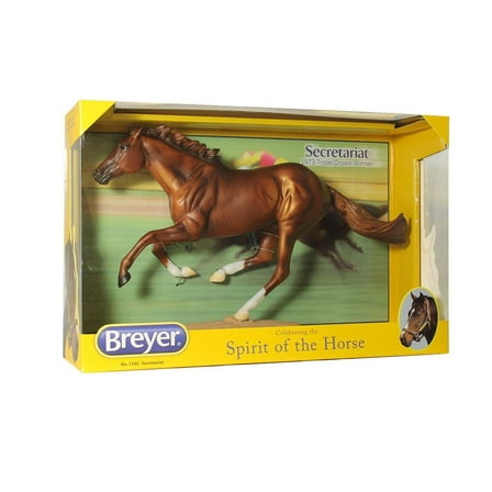 Breyer Traditional Series Secretariat Horse w/ Base Model Horse Figure - 1:9 Scale