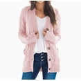 thumbnail image 1 of Suéter cárdigan de longitud media con capucha y ropa popular europea y americana para mujer, 1 of 5