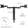 thumbnail image 5 of VIVO Black 63" x 32" Electric Stand Up Desk with Motorized Dual Monitor Mount, 5 of 9