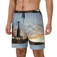 thumbnail image 2 of Xecao Elephant Giraffe for Men's Swimming Trunks Swim Trunks Quick Dry Swim Shorts with Mesh Lining Funny Swimwear Bathing Suits, 2 of 9