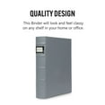 thumbnail image 3 of Bellagio-Italia CD/DVD Storage Binder - Full Gray - Leather - 144-Disc Capacity - Storage Organizer for DVDs, CDs, Blu Rays, & Video Games - Acid-Free Binder Organizer Sheets - 3 Pack, 3 of 7