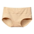 thumbnail image 2 of Aayomet Culottes pour Femmes Sans Couture Lot de 4 Culottes (Beige, TG), 2 of 3