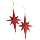 thumbnail image 4 of 2 colgantes de estrellas navideñas con purpurina, adornos reutilizables para colgar. Rojo, 4 of 8