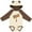 Natural & Brown w Ears, variant on Inktastic Luau Sign Boys or Girls Long Sleeve Baby Bodysuit