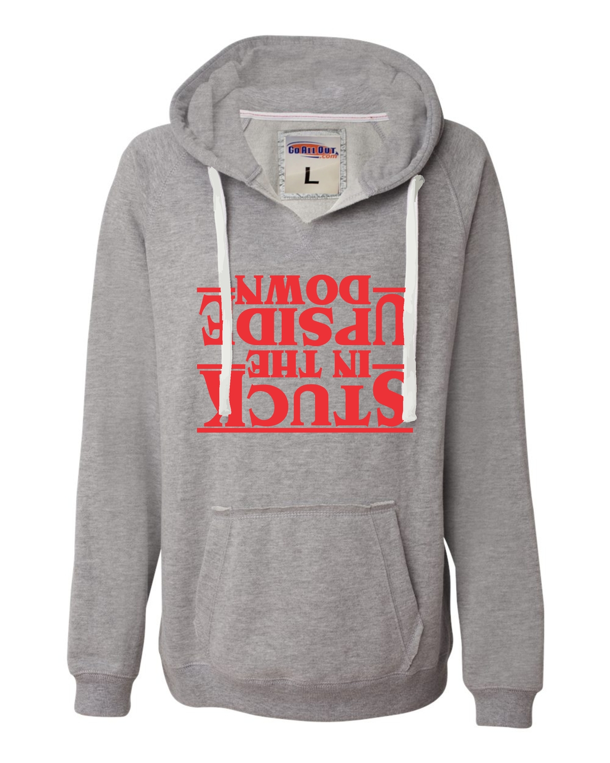 stuck in the upside down hoodie