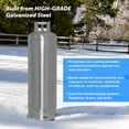 thumbnail image 3 of Flame King 100 lb Capacity Galvanized Steel Propane Tank with POL Valve, Rust and Corrosion-Free, 3 of 7