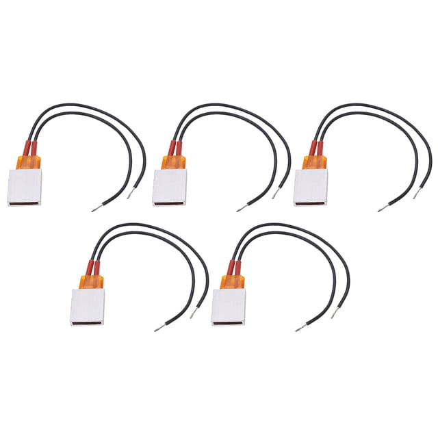 Elemento calefactor PTC, carcasa de aluminio, salida de calor continua, placa calefactora PTC de temperatura constante automática, 220V, 60℃, 5 uds.