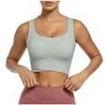 thumbnail image 3 of Iyufng Sports Bras for Women Plus Size,Push Up Wirefree Bra,Women's Non Steel Ring Sexy Gathering Yoga Beauty Integrated Fixed Chest Pad Fitness Sports Bra, 3 of 4