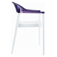 thumbnail image 4 of Compamia Carmen Patio Dining Chair with White Seat in Violet, 4 of 4