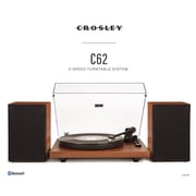 Crosley C62 Vinyl Record Player with Speakers and Bluetooth - Audio Turntables