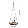 thumbnail image 2 of Soportes de plantas de macramé Uxcell para interiores, estante para plantas colgante con base de madera resistente para colgar en la pared, techo o ventana, paquete de 2, 2 of 7