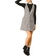 thumbnail image 5 of INSPIRAR CHIC Vestido Pinafore Sin Mangas de Houndstooth para Mujeres S Blanco, 5 of 8