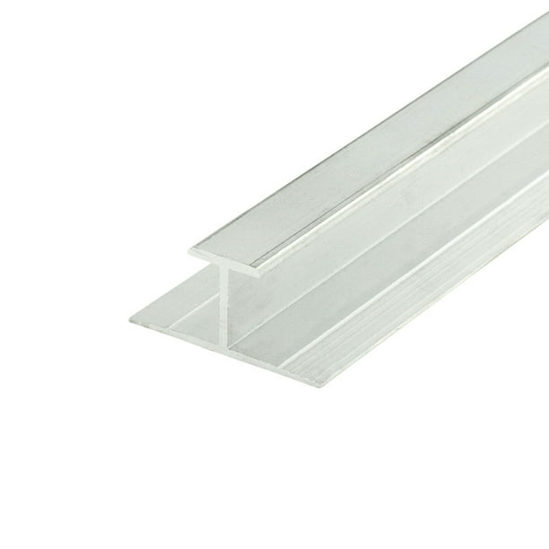 Outwater Aluminum H Channel Fits Material 1/2 Inch Thick Mill Finish