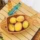 thumbnail image 4 of Rattan Fruit Basket Handmade Vegetable Basket, Snacks Candy Ornament, Creative Weaving Design, Portable Foldable Storage, Rattan Material, for Office Home Decor, 4 of 7