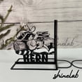 thumbnail image 2 of Shinelab Raccoon Reading Book Metal Bookends Raccoon Astronaut Name Bookend Gift, Desk Bookshelf Decor 6449, 2 of 3