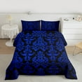 thumbnail image 2 of Manfei Blue Damask Flower Bedding Comforter Set, Tribal Hippie Mandala Twin Comforter Sets, Teen Adult Female Man Reversible Bedding Set, Lightweight Room Decor, 2-Piece, 2 of 8