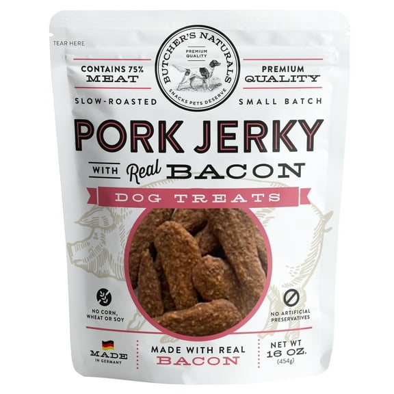 Butcher’s Naturals Pork Flavored Jerky Treats for Dogs, 16 oz