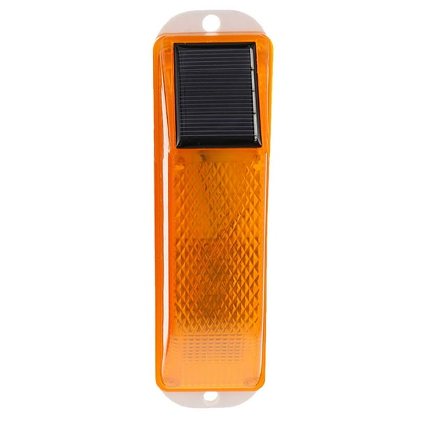 Luz de advertencia con energía solar, lámpara solar para exteriores, luz de precaución solar para jardín y patio
