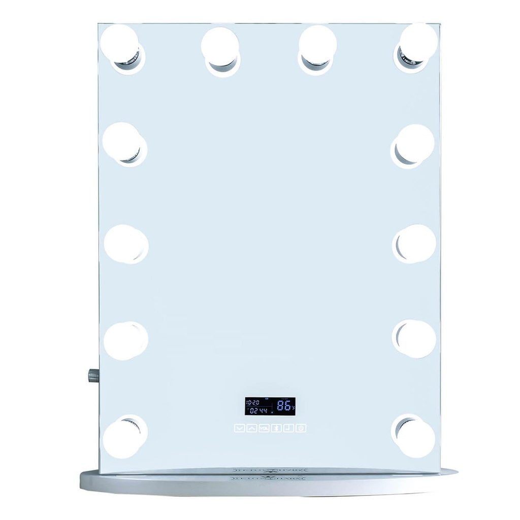 Hollywood Vanity Mirror Bluetooth Audio Enabled Speakers 12 Led Light Bulbs 22 Inches Wide X 29 High